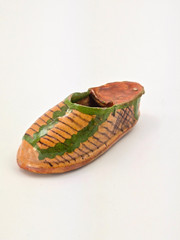 Vintage Mexican Pottery Huarache Miniature Shoe Ashtray – Single