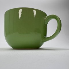 Vintage Mexican Green Glazed Ceramic Mug Cup Mexico Mexique P1