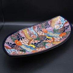 Talavera Pottery Lg 21.5″ Centerpiece Fruit Bowl Mexican Ceramic Kitchen Serving