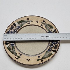 Vintage Netzi Pottery Sandstone Tonala Plate Floral – Signed