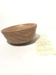 Pre-Classic 100-300 AD Nynte Pottery Bowl w. Red Painted Design.6”Rx3”T -Museum