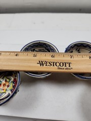 Signed Mexico Q Pottery Bowl Dipping Sauce Hand Painted 2.25″ Set of 4