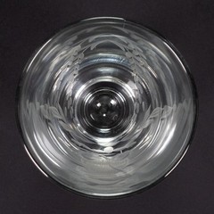 Set of 8 Mexican Coat of Arms Etched Double Sized Shot Glasses, c.2000