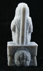 Aztec Xochipilli Death Whistle God of Ecstasy Art & Music White Marble PLA 3D