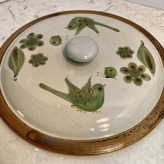 Tonala Mexico Ken Edwards El Palomar Green Bird Butterfly 3qt Covered Casserole