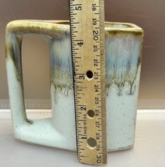 Rodolfo Padilla Coffee Mug Cup Stoneware Art Pottery Tan Kokopelli Man Single