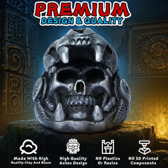 Aztec Death Whistle – Skull Quetzalcoatl Design | 125+ Db Screaming War Whist…