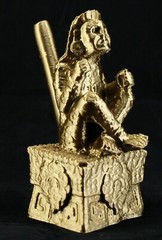 Aztec Xochipilli Death Whistle God of Ecstasy Art & Music Ancient Gold USA MADE
