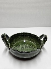 Green Clay Bowl Oaxaca Pottery