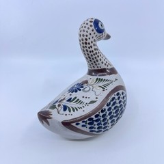 vintage handmade tonala duck mexican folkart hand painted floral design