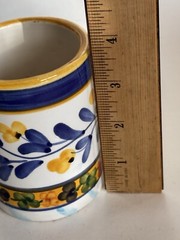 Talavera Cup Juice Tequila Signed Hand Painted 4” Single Cup
