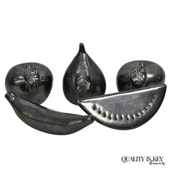 Dona Rosa Barro Negro Black Pottery Fruit Mexico Mid Century Modern – 5 Pcs