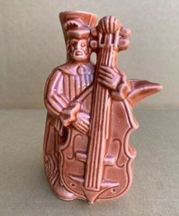 Callejoneadas Guanajuato Ceramic Figural Bottle Vase Bass Violin Mexico Music
