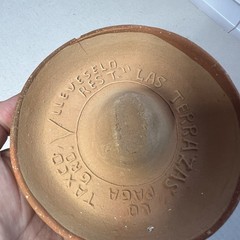 Vintage Mexican Terracotta Sombrero Ashtray Las Terrazas Taxco Gro Folk Art