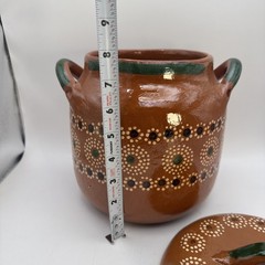 Mexican Ollas de Barro TerraCotta Red Clay Bean Pot 2 1/2 Gal