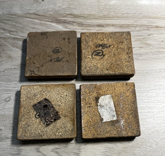 Set Of 4 Tonala Mini Pottery Tiles 2” Square Turtles Green & Brown Hand Painted