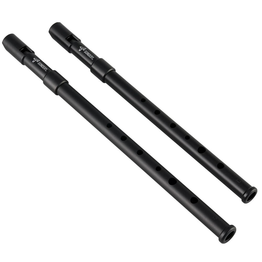 Irish Tin Whistle Set Key of C and D ABS Penny Whistle with Wood Sound