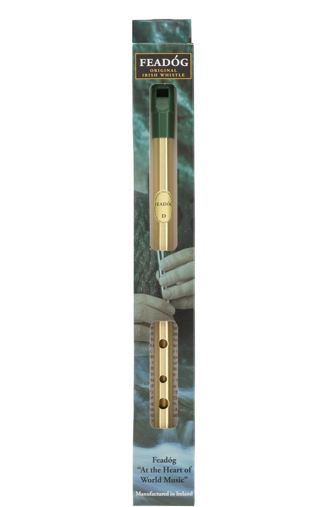 Feadog IW10 Brass D Key Whistle FW01 Traditional Irish Penny Flute One Size