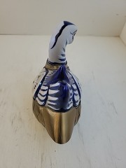 Vintage Tonala Mexico Duck Handmade Painted In Armor Brass and Ceramic