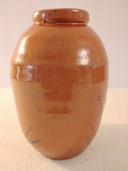 Vintage Mid-Century Modern Hand Painted Ceramic Pottery Vase With Signature 7″