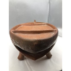 Vintage Terra Cotta Glaze Red Clay Fish Shape Tabletop Warmer w/Defect READ NOTE