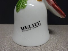 Toucan Bird Bell Colorful Hand Painted Ceramic 5.25” Belize, Central America Vtg