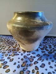 Wonderful Classic Folk Art Pottery Vase Signed By Artist