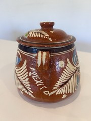 1940s Tlaquepaque Redware Mexican Studio Pottery Bean Pot