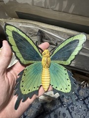 Hand Painted Butterfly Wall Art Plastic 6 in Mexican Folk Art Decor