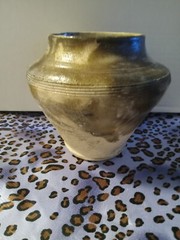Wonderful Classic Folk Art Pottery Vase Signed By Artist