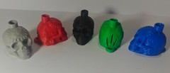 MAYAN AZTEC DEATH SKULL WHISTLE WITH LOOP 3D PRINTED VERY LOUD 23 COLOR CHOICE