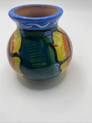 Hand Painted Red Clay Pot Small