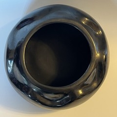 Vtg Dona Rosa Oaxaca Barro Negro Black Pottery Bowl Signed 5¾” D 2¼” H Mexico