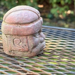 Olmec-Style Head Effigy Vessel Modern decorative replica