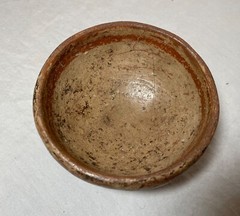antique Mayan Mexican pre columbian 500-750 A.D. polychromed pottery bowl