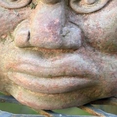 Olmec-Style Head Effigy Vessel Modern decorative replica