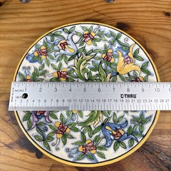 Vintage Puebla Mexican Casa Rugerio Talavera Ceramic Plate 10.5″ Floral Majolica