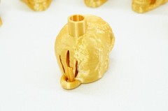 Mayan Death Whistle RARE GOLD Skull !VERY LOUD! *Aztec Made In USA* Scary 3D 1pc