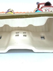 Mexican Handmade Pottery Mission With Music Angels and Church Bells/Tealight