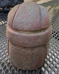 Olmec-Style Head Effigy Vessel Modern decorative replica