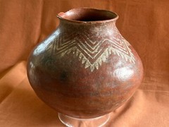 Classic Tarahumara pottery olla. Superb early example!!