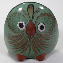 Set of 4 Mid-Century Tonala Mexican Pottery Owls