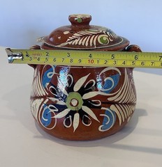 1940s Tlaquepaque Redware Mexican Studio Pottery Bean Pot