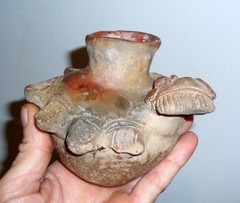 MUSEUM QUALITY PRE COLUMBIAN MAYAN CEREMONIAL REDWARE POTTERY BOWL ARTIFACT FACE