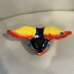 Mexican Talavera Flying Heart Wings Pottery 8” Wall Decor Folk Art