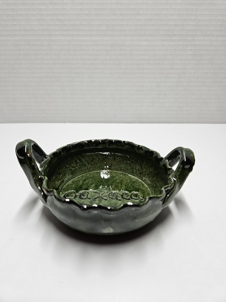 Green Clay Bowl Oaxaca Pottery