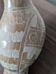 Vintage Mexico Pottery Effigy Parrot Bird Sculpture Vase Vessel Reproduction