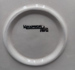 KERAMICS PERU POTTERY HAND PAINTED ROUND SERVING PLATE OR PLATTER