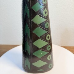 Vtg Oaxaca Mexico Black Pottery Folk Art Sculpture Woman Manuel Felguerez Style