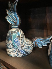 MEXICAN CLAY Pottery – WINGED HEART (1) ***FREE FREIGHT***